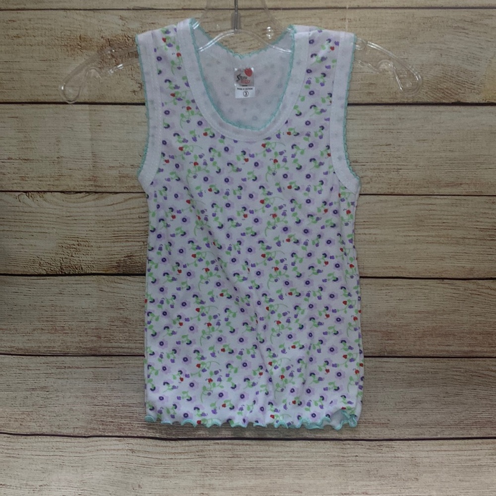 Strawberry Little Girls Tank Top